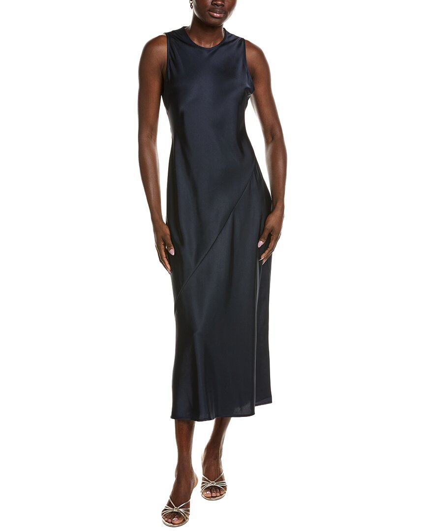 Point Column Dress In Blue