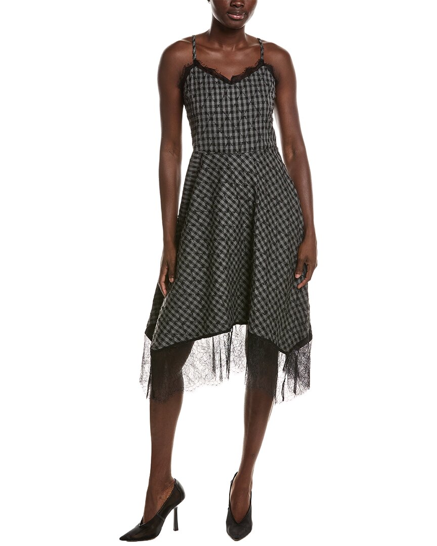 Nvlt Handkerchief Hem Midi Dress In Black