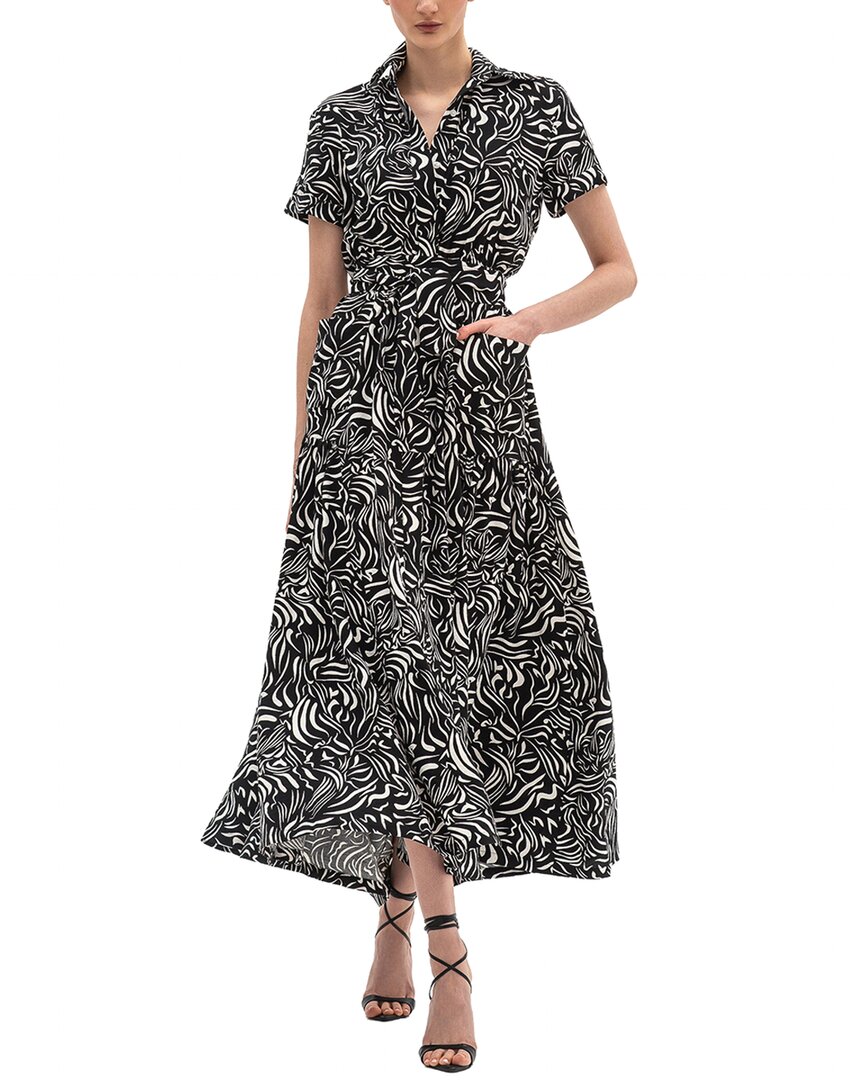Bgl Sleeveless Linen-blend Midi Dress In Black