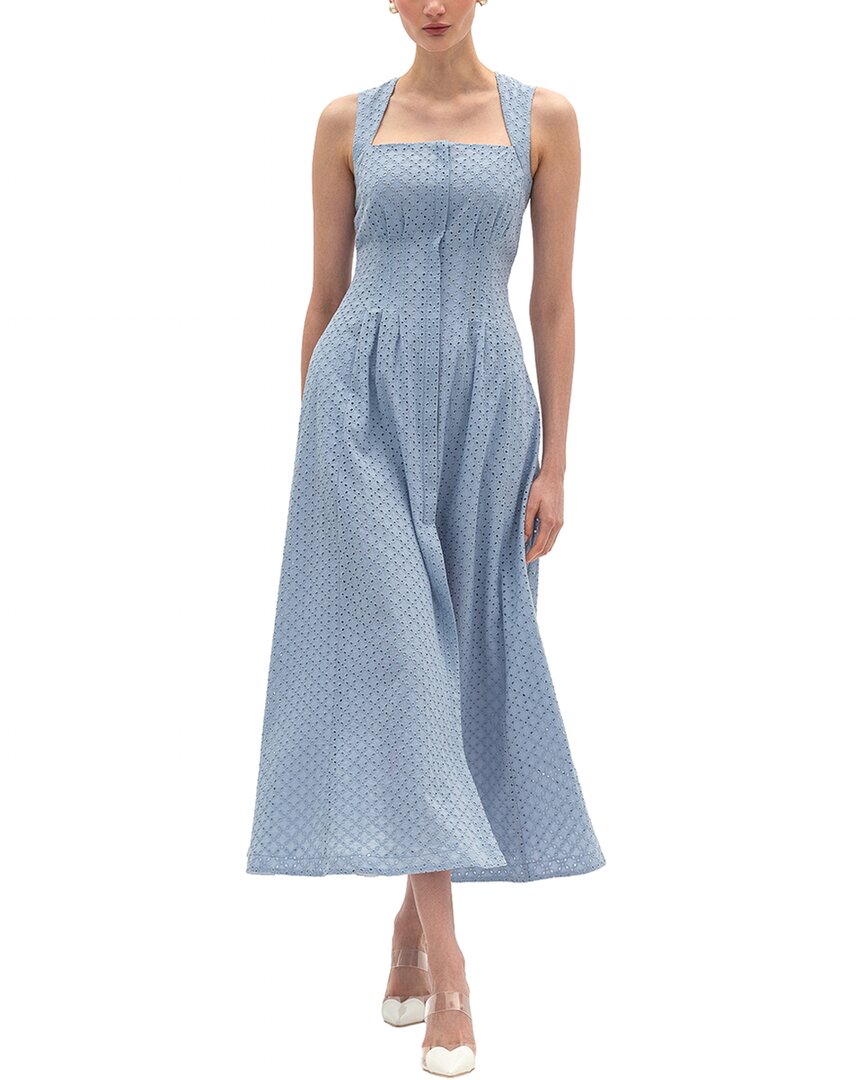 Bgl Sleeveless Midi Dress In Blue