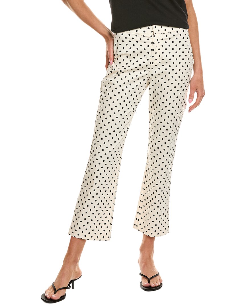 Current Elliott Current/elliott Slim Fit Cropped Flare Trouser In White