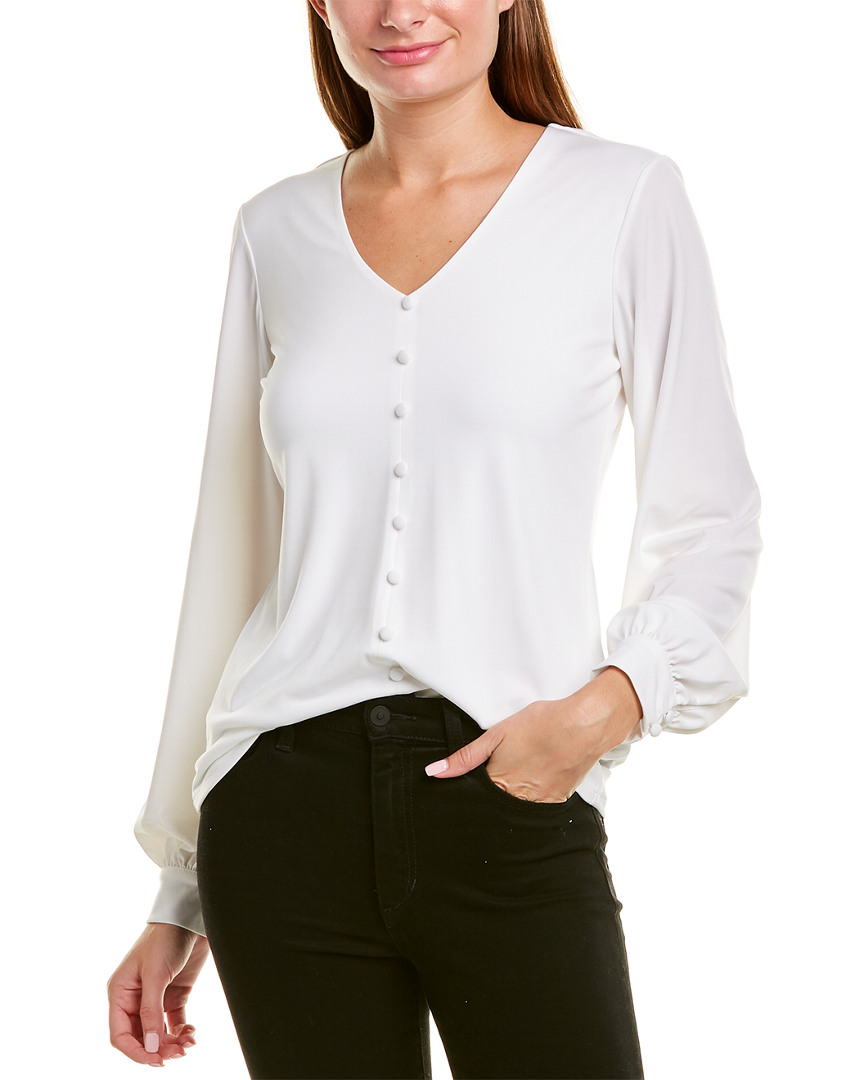 Image of KARL LAGERFELD Button Front Blouse