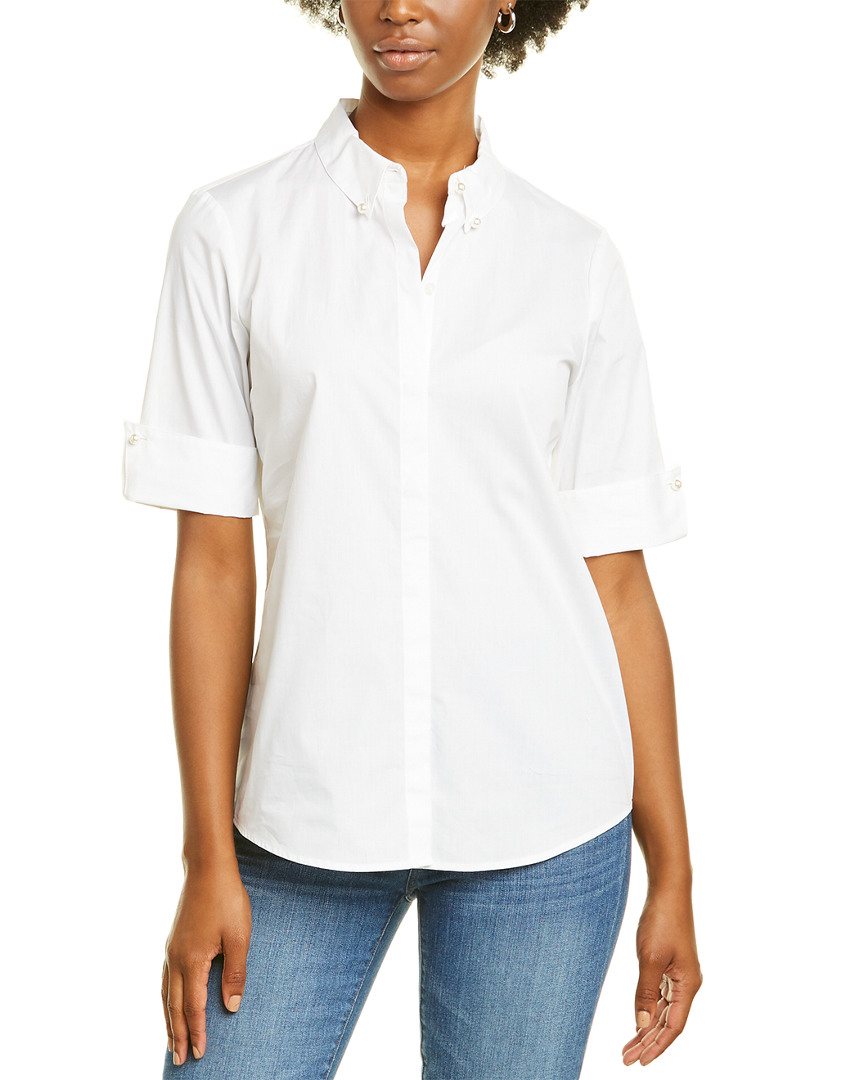 Image of KARL LAGERFELD Elbow-Sleeve Blouse