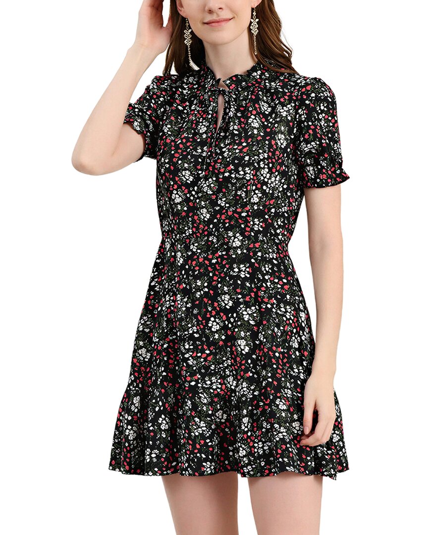 Amina Glam Mini Dress In Black