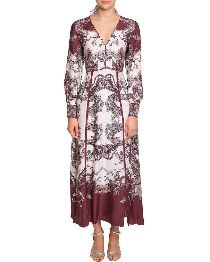 Marchesa Notte Garden Of Eve Midi Dress In Multicolor