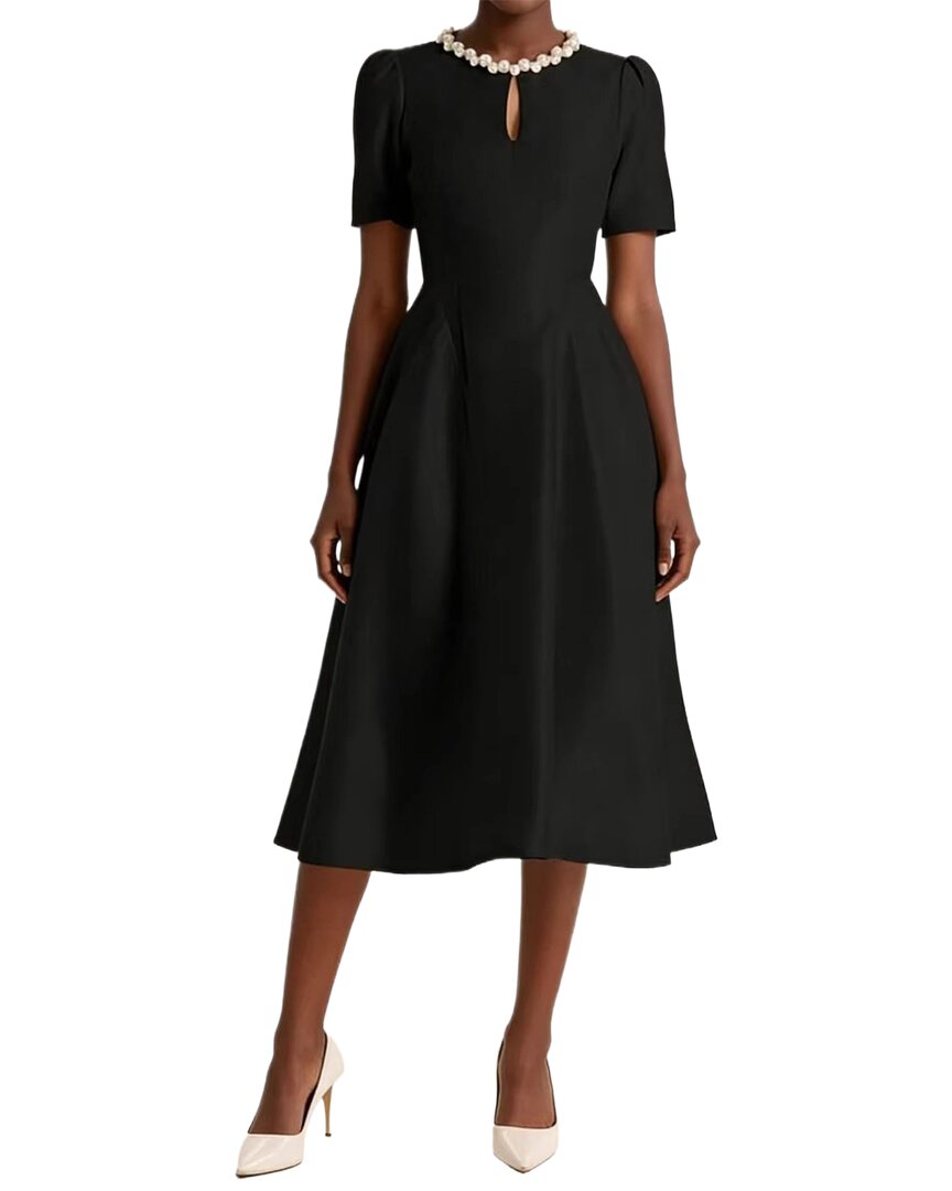 Linda Charm Midi Dress In Black