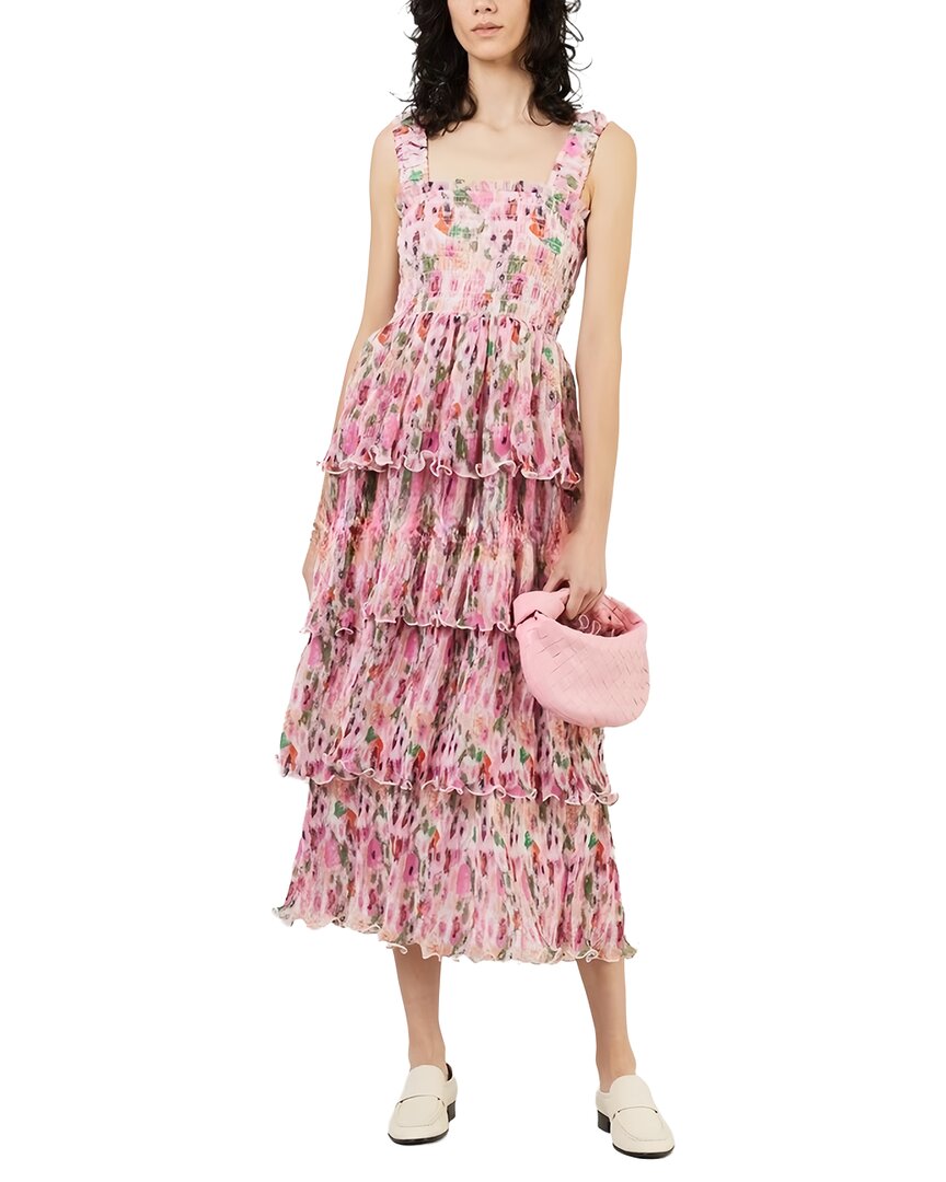 Linda Charm Midi Dress In Pink