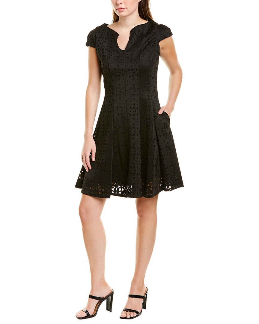 Image of Julia Jordan Laser Cut A-Line Dress