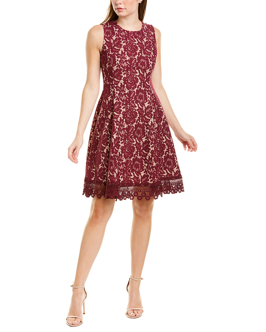 Image of Donna Ricco Lace A-Line Dress