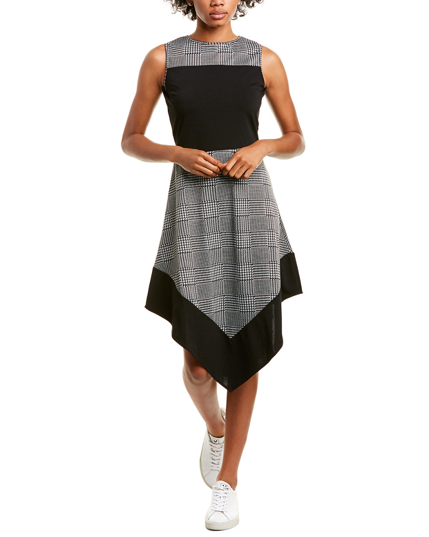 Image of Amelia Houndstooth Ponte A-Line Dress