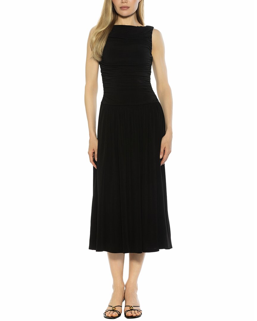 Alexia Admor Lumi Portrait Neck Maxi Dress In Black