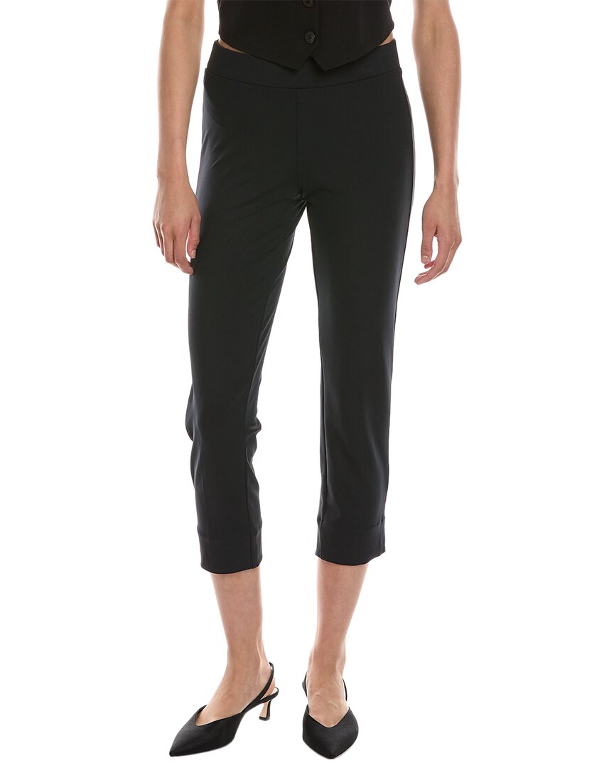 Shop Anne Klein Pull-on Slim Crop Pant In Black