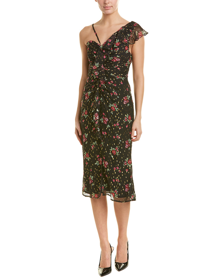 Image of Talulah Ruffle Silk-Blend Midi Dress