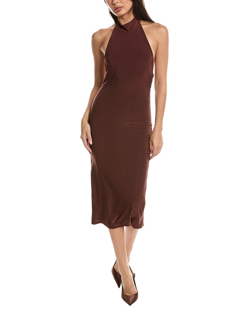 Maison Maar Sleeveless Midi Dress In Brown