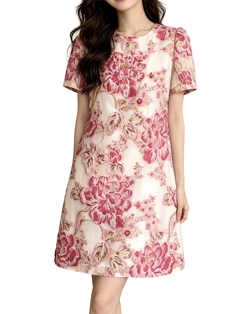 Brc By Burryco Short Sleeve Mini Dress In Pink