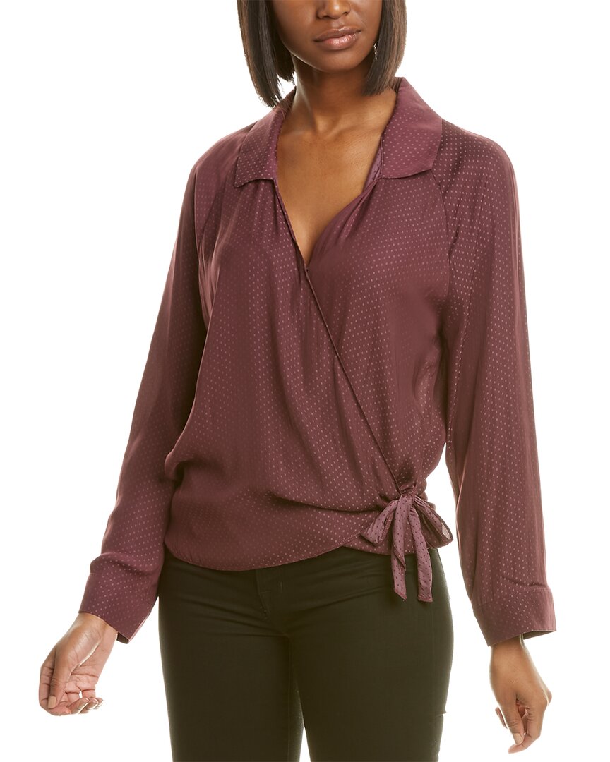 Image of LEYDEN Collared Wrap Top