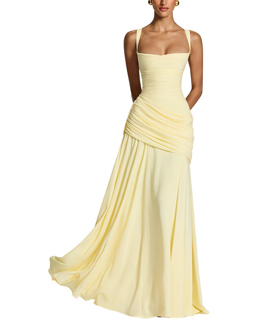 Leon Gori Maxi Dress In Yellow