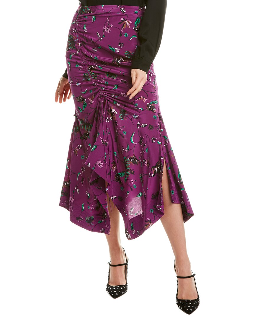 Image of Tanya Taylor Raquel Silk Midi Skirt