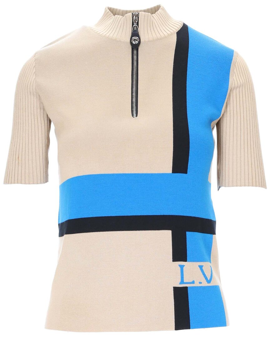 Louis Vuitton Color Block Zippered Top