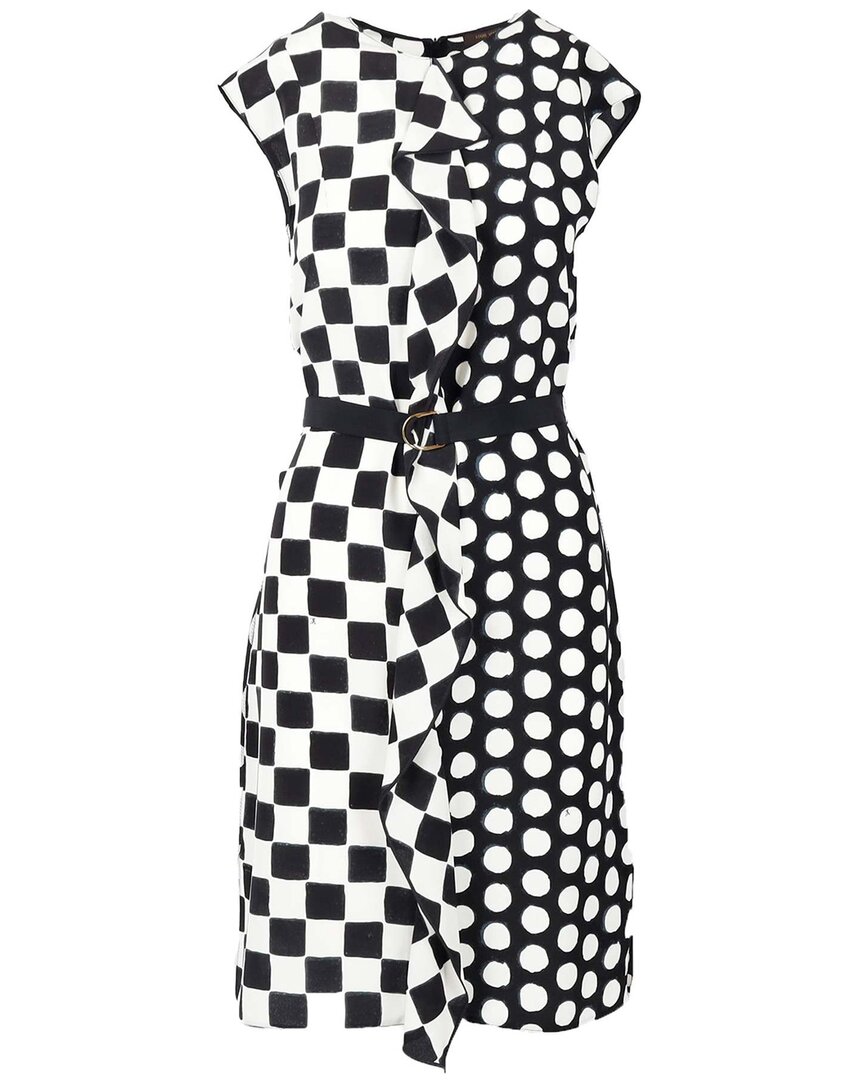 Louis Vuitton Checker And Polka Dots Dress In Black