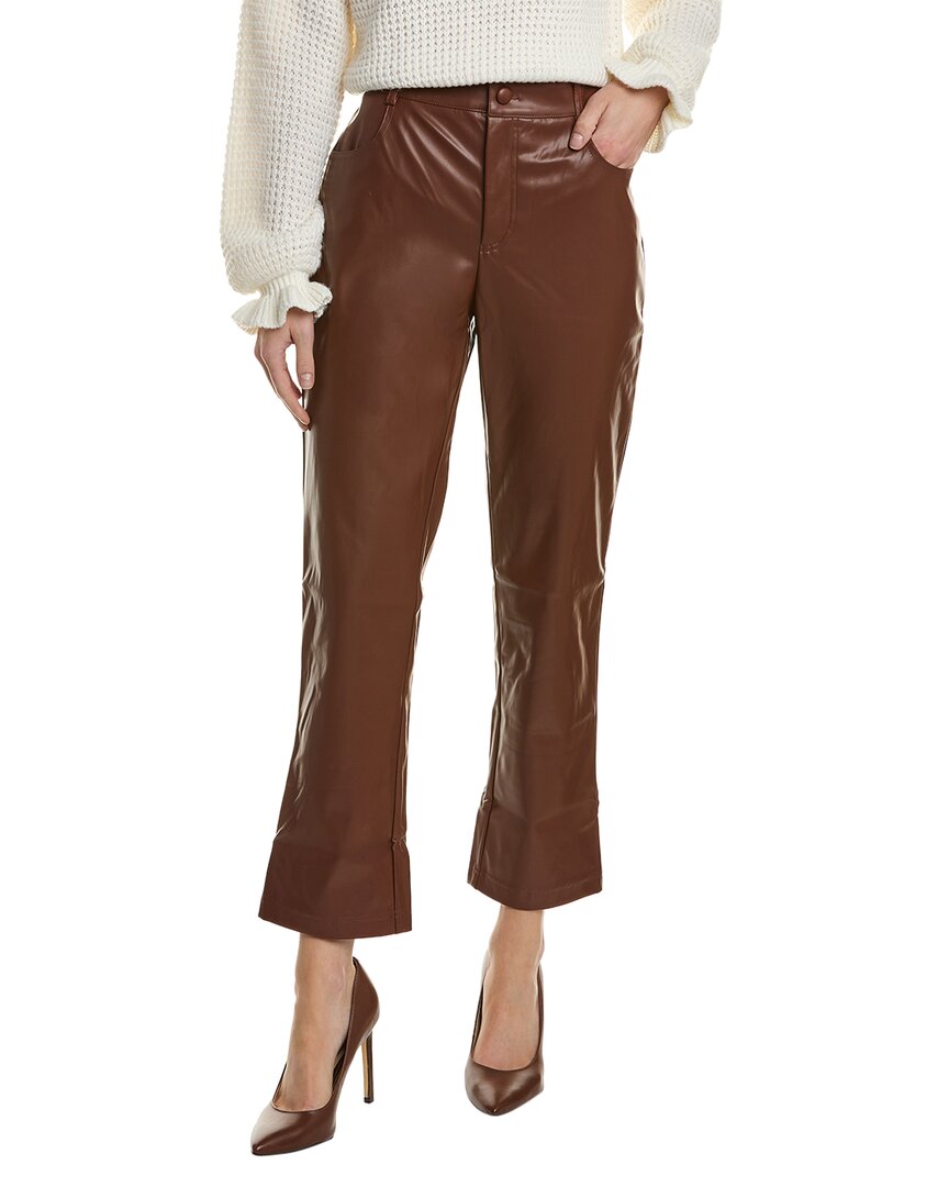 Shop Alexia Admor Mila Mid Rise Slim Fit Pant In Brown