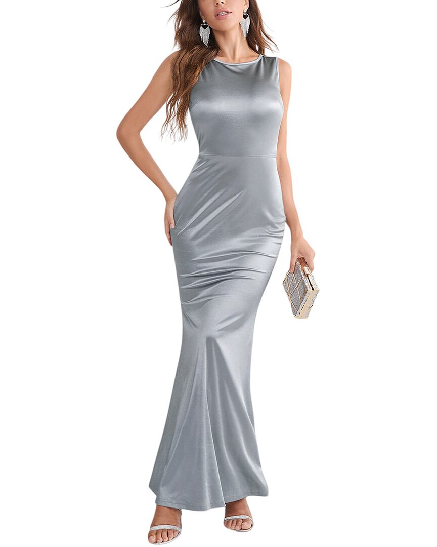 Amina Glam Maxi Dress In Blue