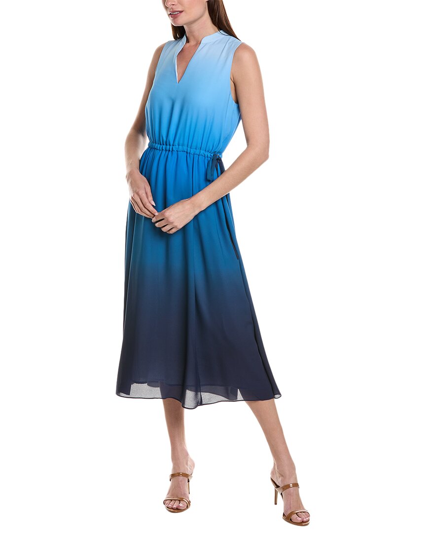 Shop Anne Klein Midi Dress In Blue