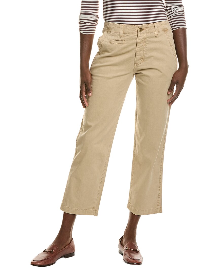 Amo Denim Amo Lillian Crop Chino In Nude