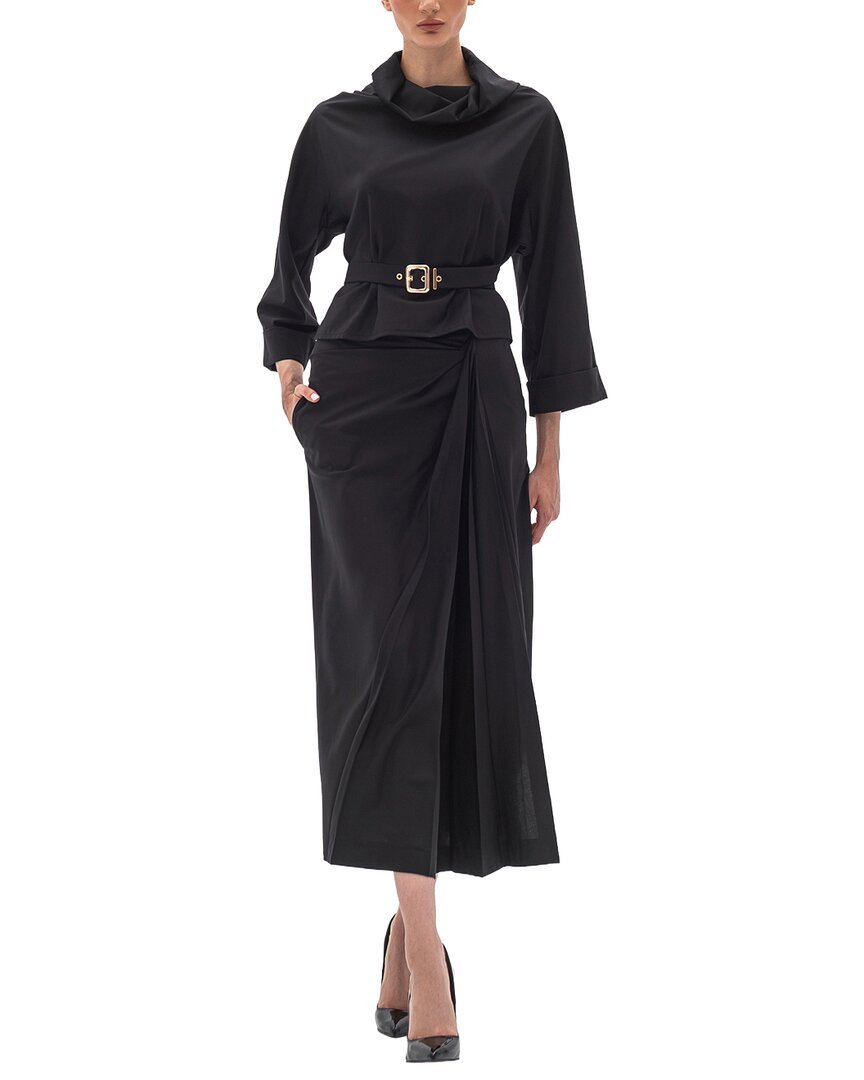 Bgl 2pc Blouse & Skirt Set In Black