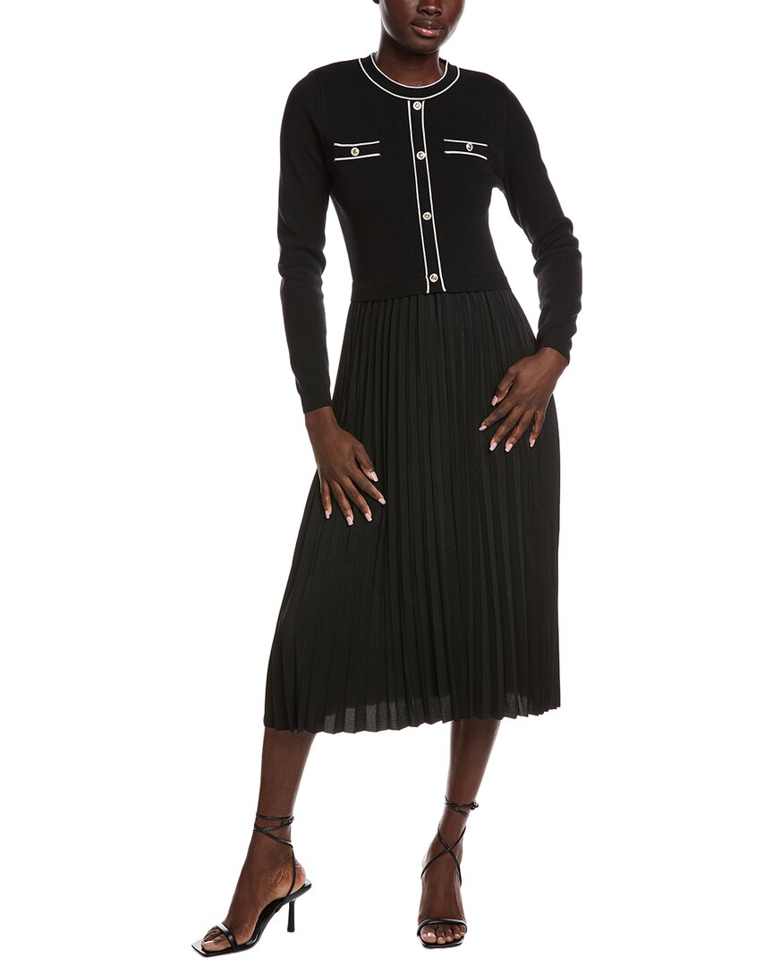 Nanette Lepore Nanette  Pleated Midi Dress In Black