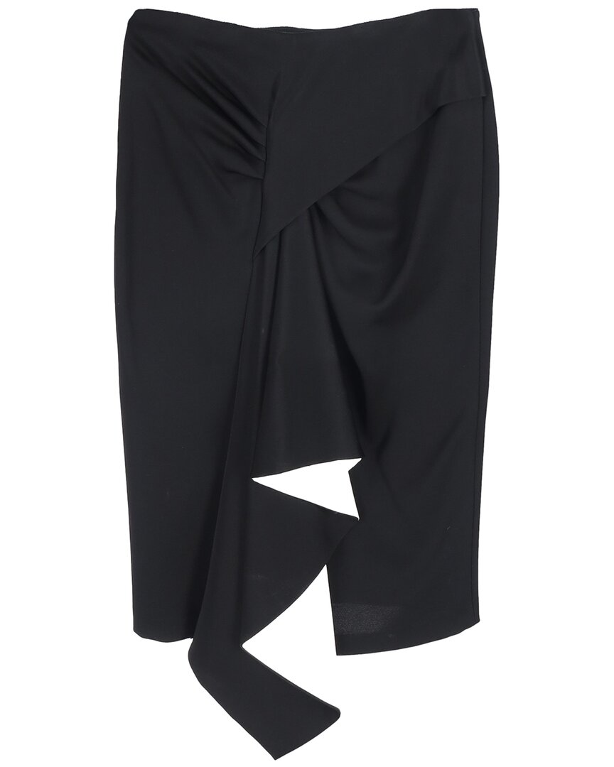 Givenchy Asymmetric Draped Knee Skirt In Multi