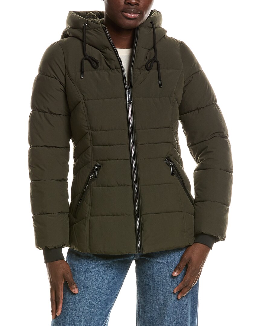 Laundry By Shelli Segal Stretch Fabric Coat In Green