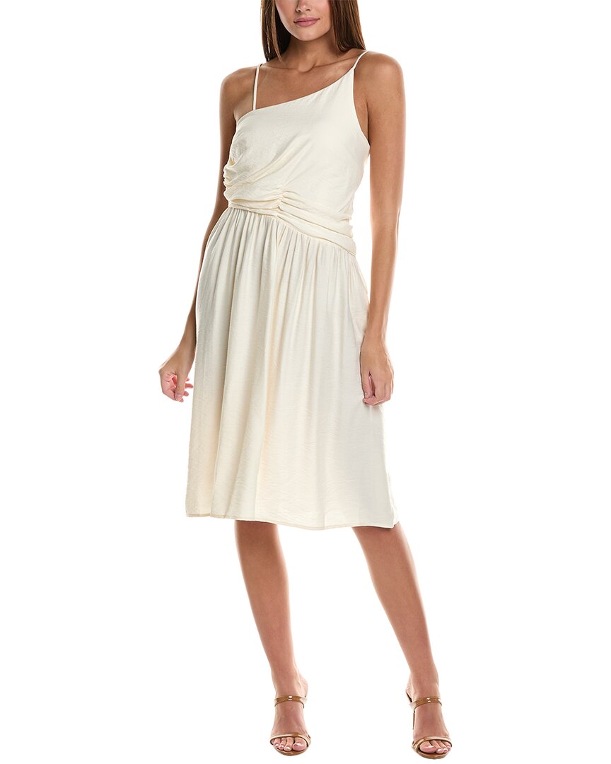 Shop Bcbg New York Asymmetric Midi Dress In White