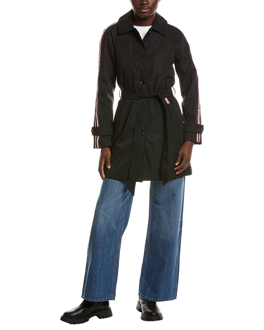 Hunter Medium Trench Coat In Black