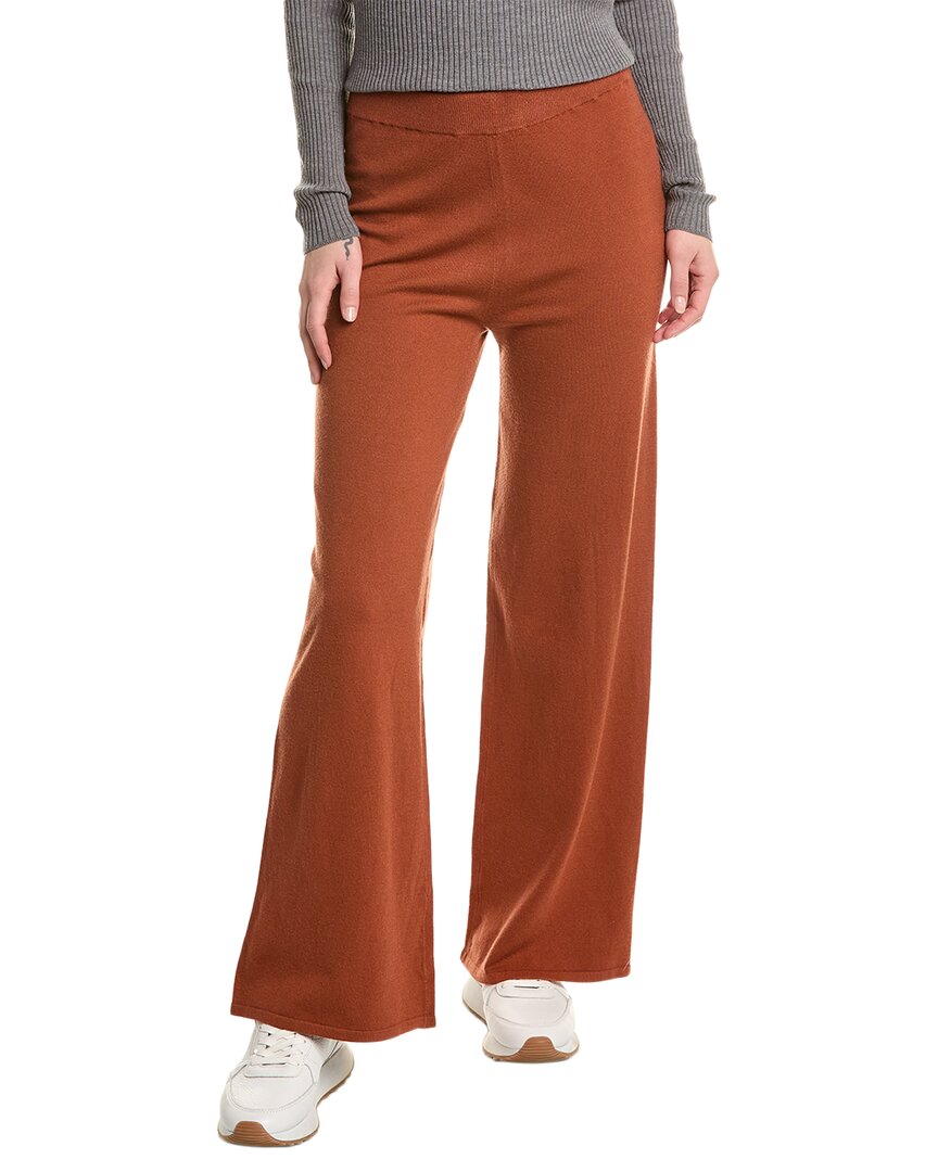 Shop Alexia Admor Miles Knitted High Waisted Wide Leg Pant In Brown
