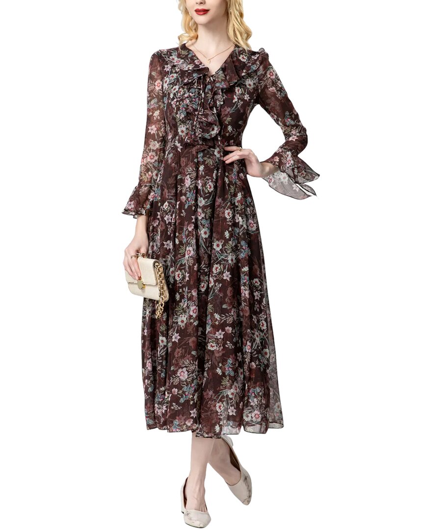 Burryco Midi Dress In Brown