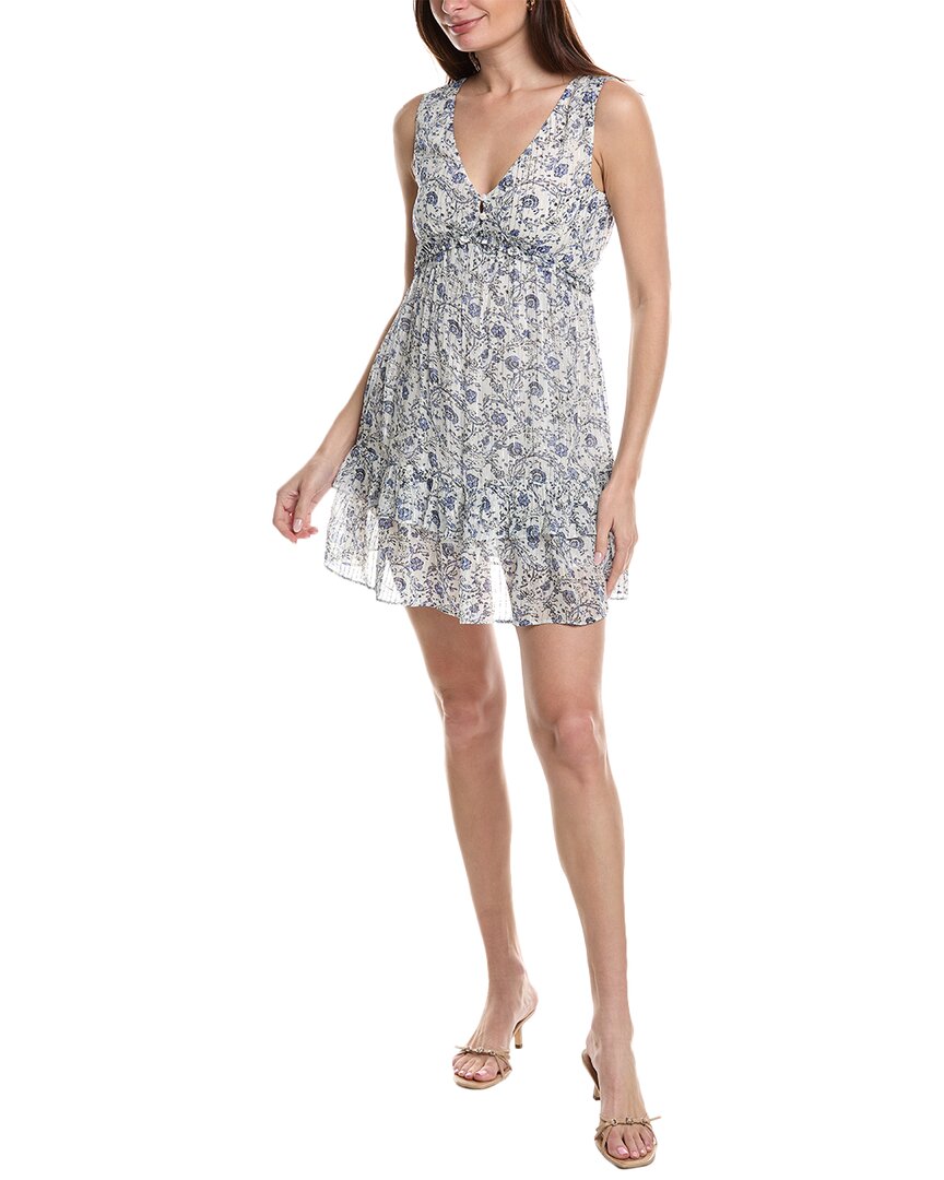 Shop Garrie B V-neck Mini Dress In Blue