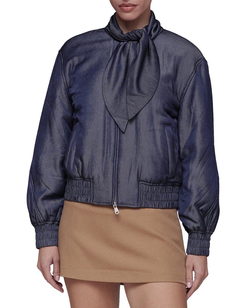 Bagatelle Avec Les Filles Bomber Jacket In Blue