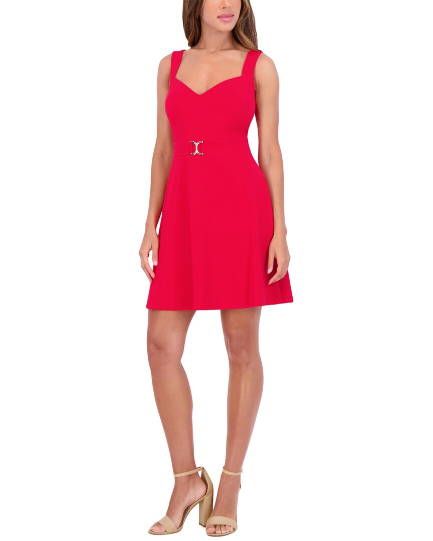 Kensie Sweetheart Neck Scuba Crepe Minidress
