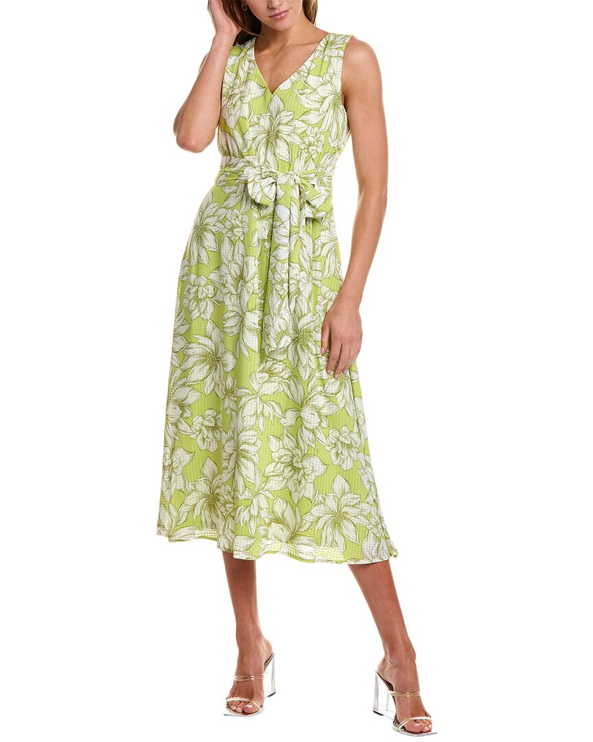 Anne Klein Sleeveless Midi Dress In Green