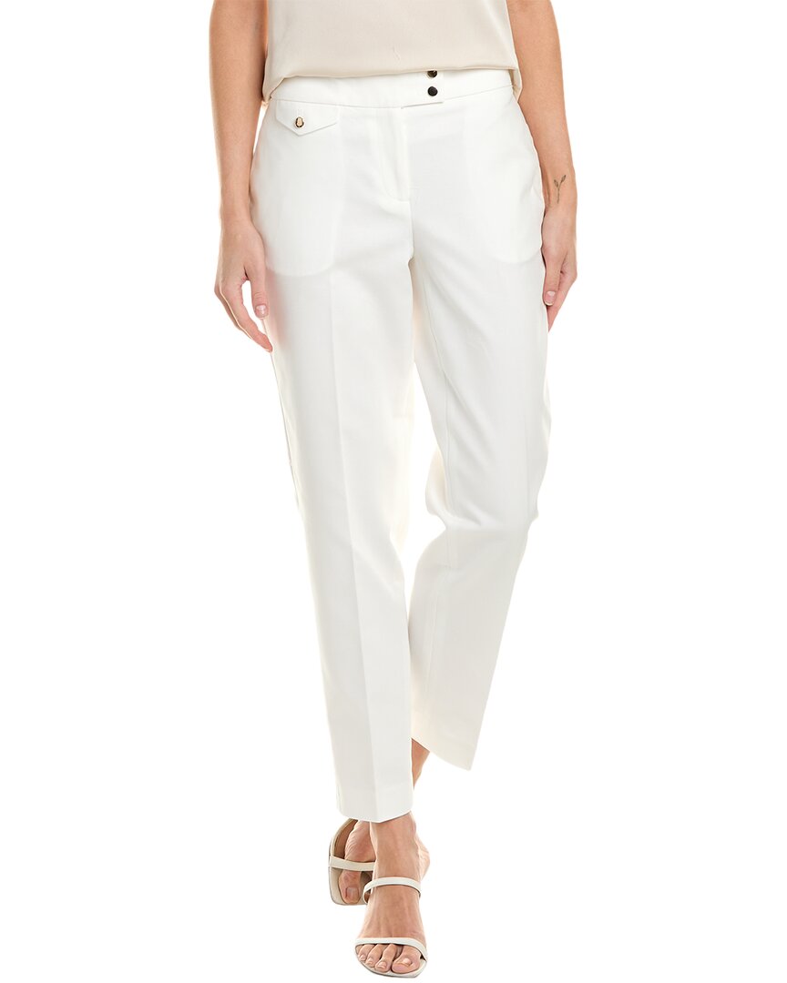 Shop Anne Klein Slim Ankle Cut Pant In White