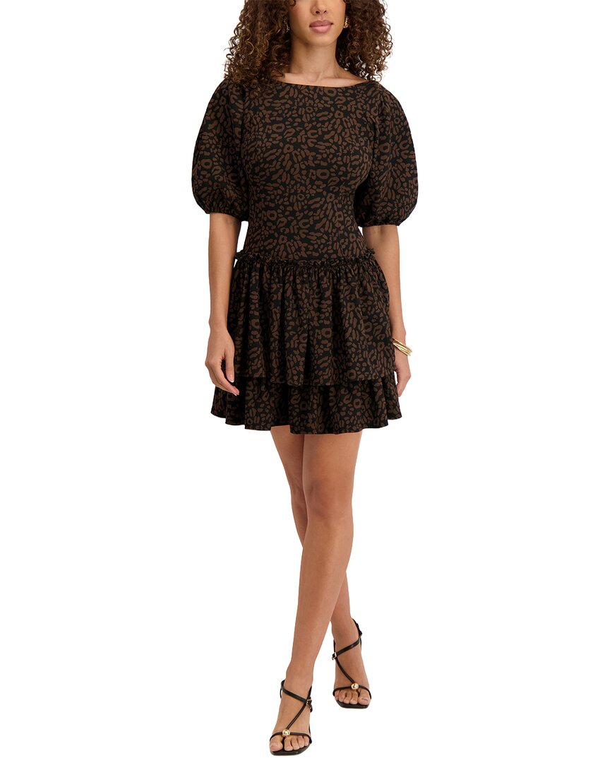 Kensie Mini Dress In Black/chocolate
