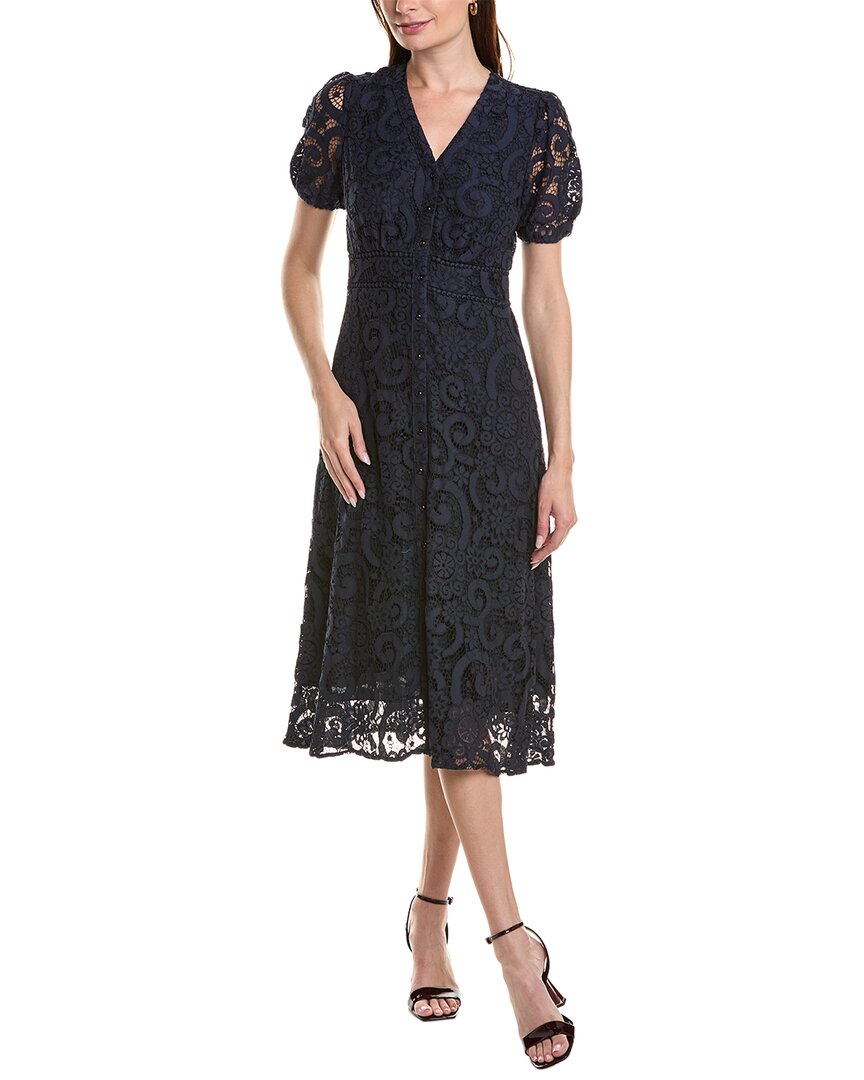 Nanette Lepore Nanette By  Valentina Lace Shirtdress In Blue