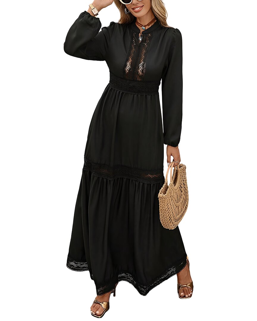 Amina Glam Maxi Dress In Black
