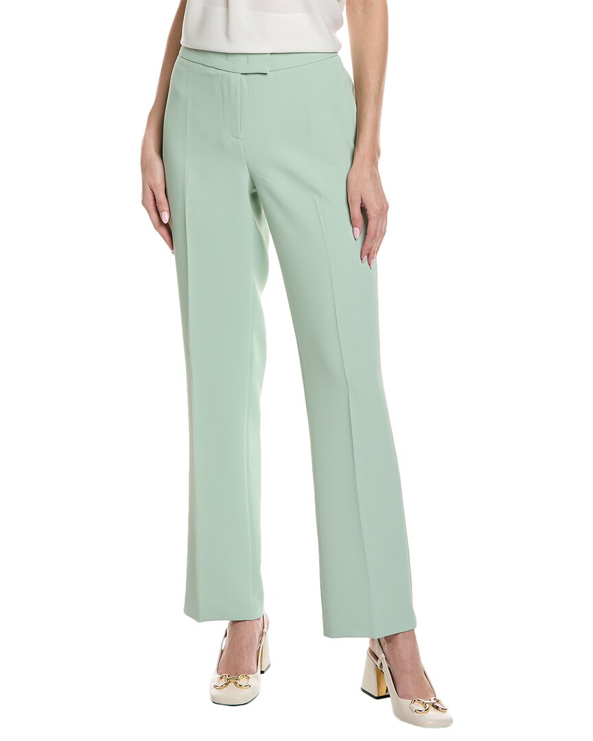 Shop Anne Klein Fly Front Extend Tab Trouser In Green