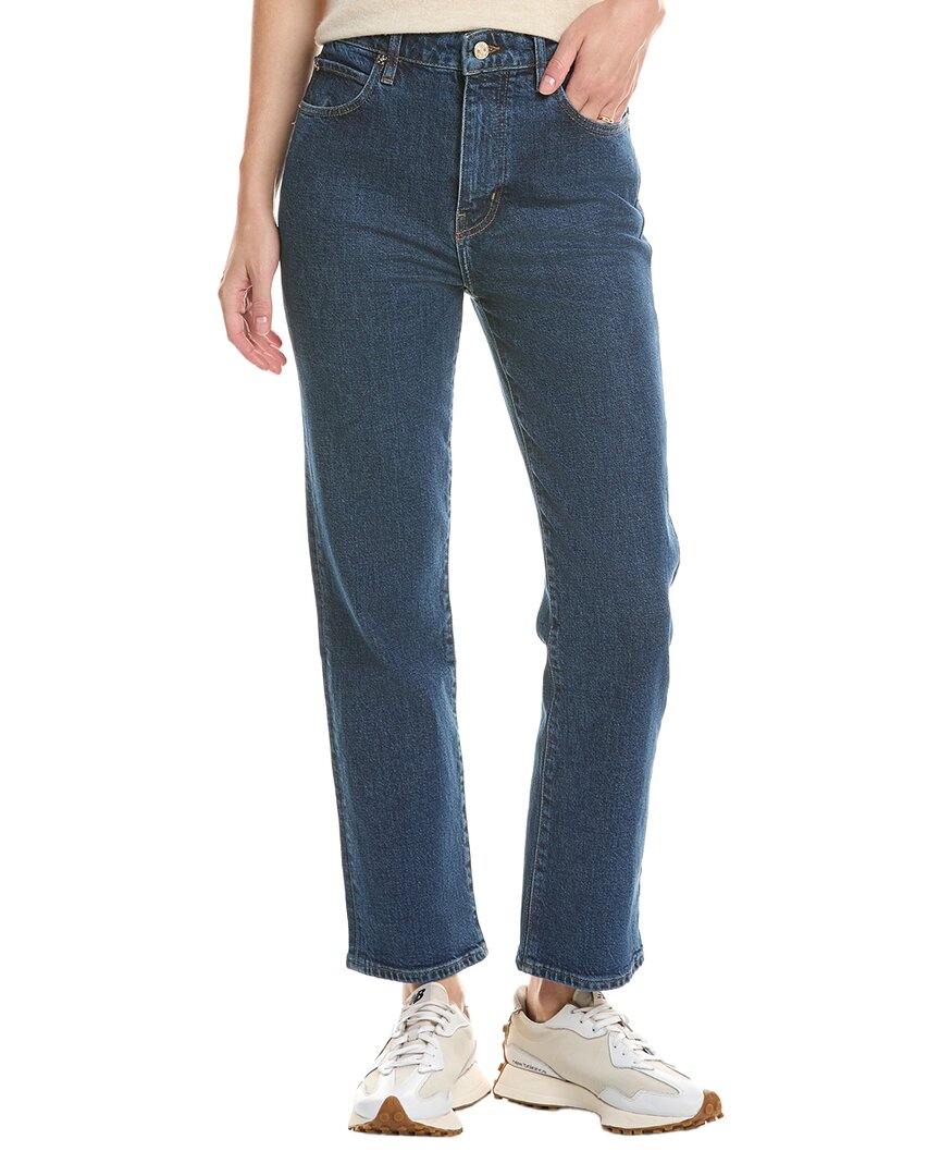 Frame Denim The Ruler Written Crop Jean In Blue