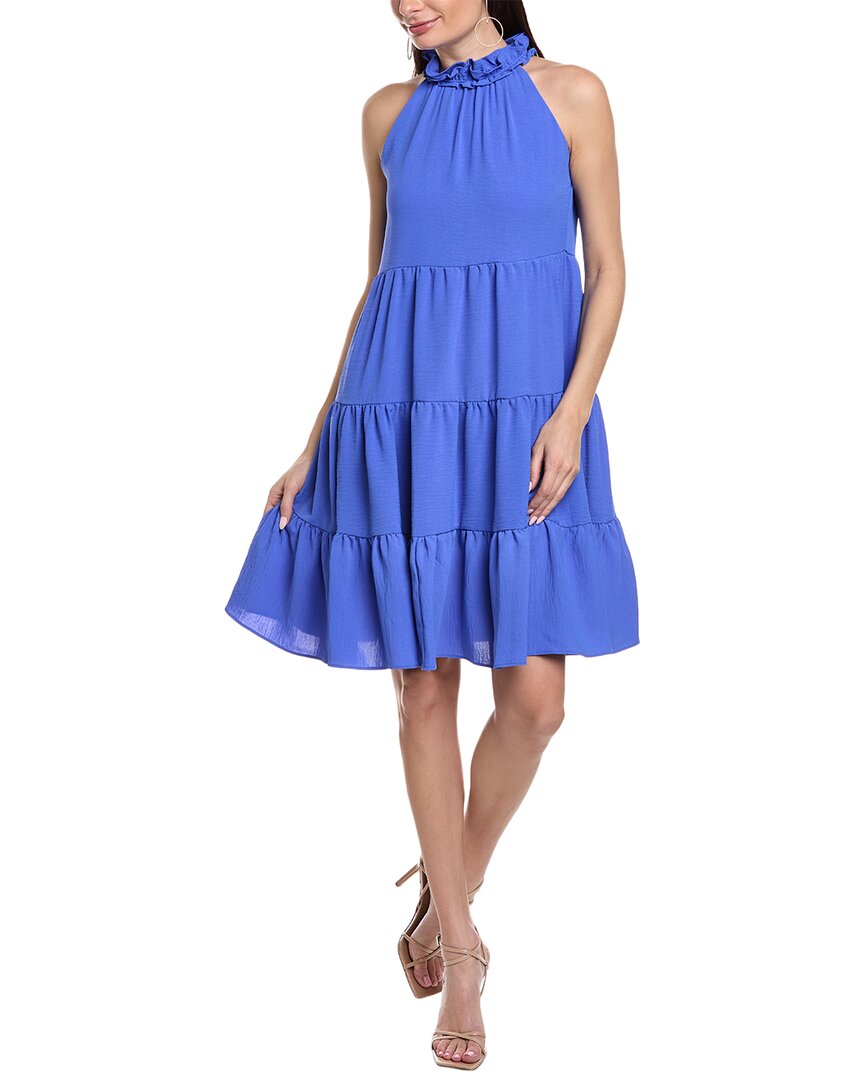 Shop Tahari Asl Mini Dress In Blue