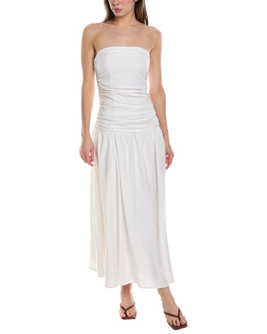 Shop Opt O.p.t. Edie Linen-blend A-line Dress In White