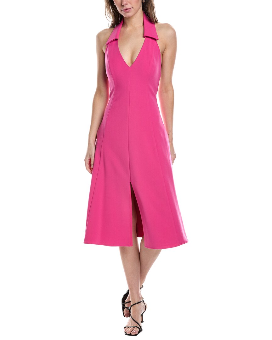Shop Black Halo Lathan Midi Dress In Pink