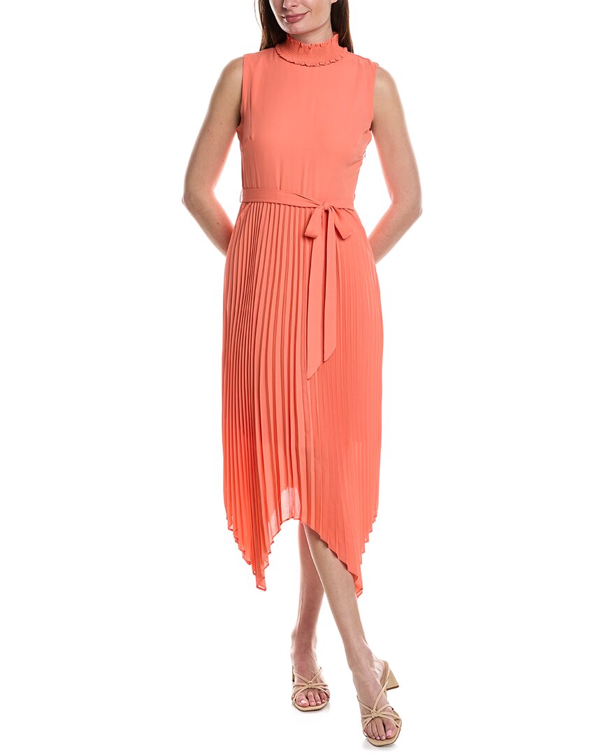 Shop Nanette Lepore Nanette  Crepe Chiffon Maxi Dress In Orange